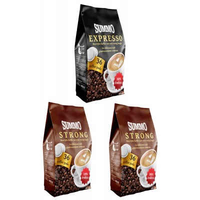 Summo 1 Adet Espresso ve 2 Adet Strong 108’li Avantaj Paketi (36X3 Paket) Senseo Pads Kahve