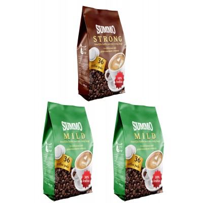 Summo 1 Adet Strong ve 2 Adet Mild 108’li Avantaj Paketi (36X3 Paket) Senseo Pads Kahve 