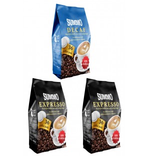 Summo 1 Adet Decaf ve 2 Adet Espresso 108’li Avantaj Paketi (36X3 Paket) Senseo Pads Kahve