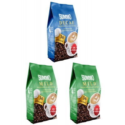 Summo 1 Adet Decaf ve 2 Adet Mild 108’li Avantaj Paketi (36X3 Paket) Senseo Pads Kahve