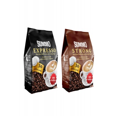 Summo Senseo 1 Adet Strong ve 1 Adet Espresso 72'li Avantaj Paketi (36X2 Paket) Pad Kahve