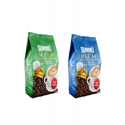 Summo Senseo 1 Adet Decaf ve 1 Adet Mild 72'li Avantaj Paketi (36X2 Paket) Pad Kahve