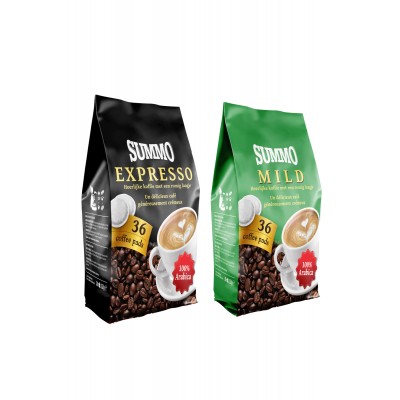 Summo Senseo 1 Adet Mild ve 1 Adet Espresso 72'li Avantaj Paketi (36X2 Paket) Pad Kahve