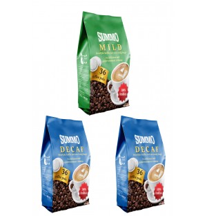 Summo 1 Adet Mild ve 2 Adet Decaf 108’li Avantaj Paketi (36X3 Paket) Senseo Pad Kahve 