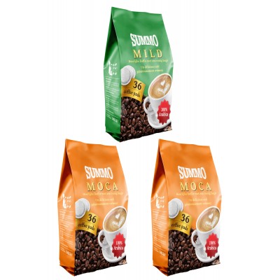 Summo 1 Adet Mild ve 2 Adet Moca 108’li Avantaj Paketi (36X3 Paket) Senseo Pads Kahve 