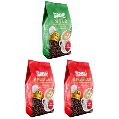 Summo 1 Adet Mild ve 2 Adet Regular 108’li Avantaj Paketi (36X3 Paket) Senseo Pad Kahve 