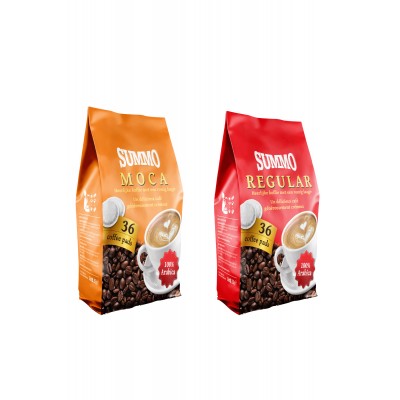 Summo Senseo 1 Adet Regular ve 1 Adet Moca 72'li Avantaj Paketi (36X2 Paket) Pad Kahve Summo Senseo 1 Adet Regular ve 1 Adet Moca 72'li Avantaj Paketi (36X2 Paket) Pad Kahve