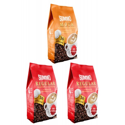 Summo 1 Adet Moca ve 2 Adet Regular 108’li Avantaj Paketi (36X3 Paket) Senseo Pad Kahve