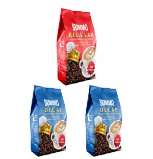 Summo 1 Adet Regular ve 2 Adet Decaf 108'li Avantaj Paketi (36X3 Paket) Senseo Pads Kahve