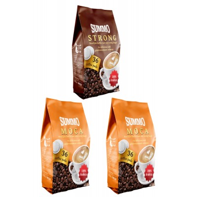 Summo 1 Adet Strong ve 2 Adet Moca 108’li Avantaj Paketi (36X3 Paket) Senseo Pads Kahve 